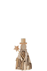 Figur+Stern Zweige Holz Natürlich Groß